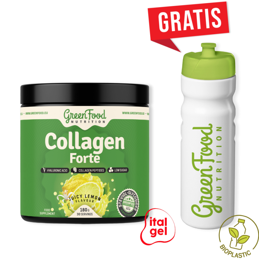 Collagen Forte 180 g + Ökológiai palack ingyen