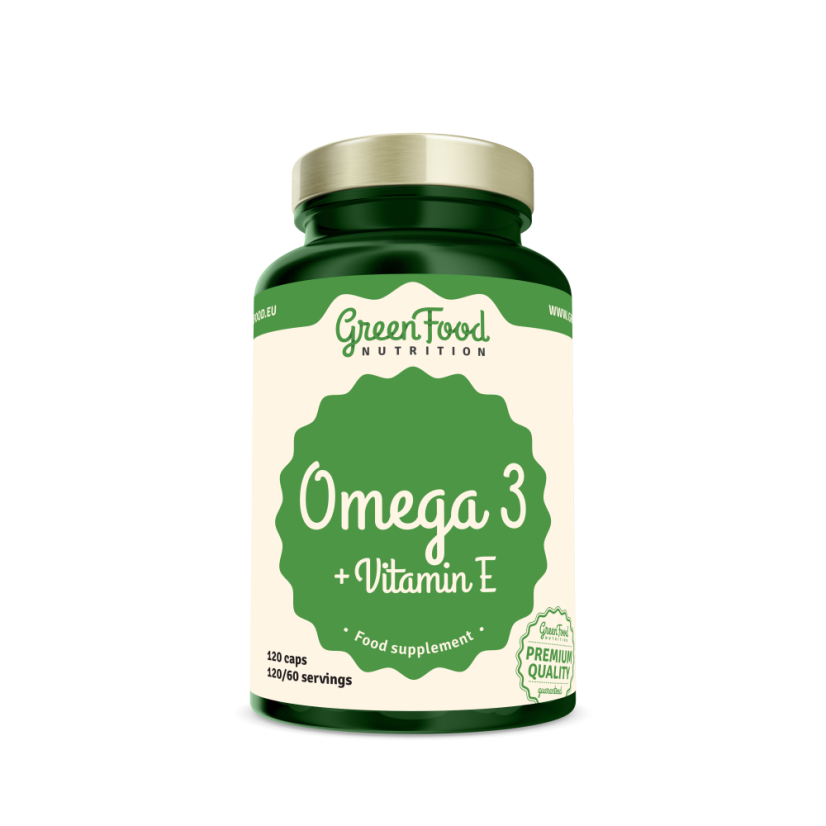 Omega 3 + Vitamín E 120 kapslí