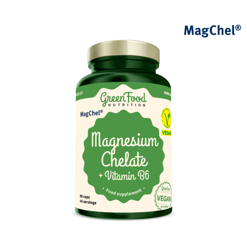Magnesium Chelát + Vitamin B6 90 kapslí