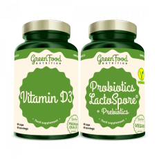 Probiotika LactoSpore® + Prebiotics 60 kapslí + Vitamin D3 60 kapslí