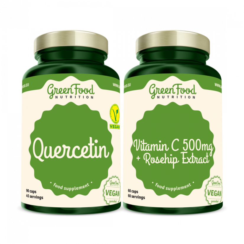 Kwercetyna 90 kapsułek + Witamina C 500mg 60 kapsułek