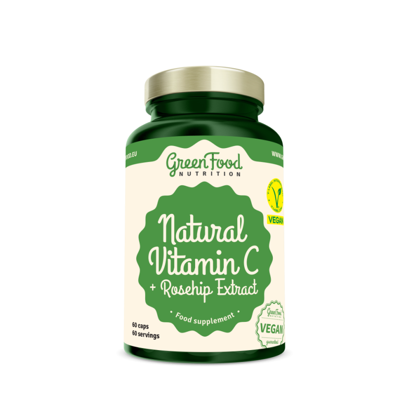 Naravni vitamin C + izvleček šipka 60 kapsul